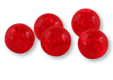 Round Acrylic Plastic Beads - Made in USA (Neon Red, 4mm)