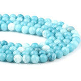 Larimar Beads 6 mm Beads Natural Stone Round Loose Beads for Jewelry Making Beads for Bracelets Beautiful Gift 1 Strand 15 (6 mm