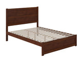 AFI NoHo Queen Size Platform Bed with Footboard & Charging Station in Walnut