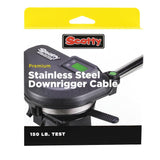 Scotty #1000K Premium Stainless Steel Replacement Downrigger Cable with Kit (200 Feet),BLACK,Small