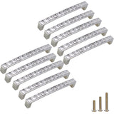 ESreake 10 Pack Large U Shape Diamond Crystal Glass Cabinet Pulls Knobs Handles,Modern Decorated Shiny Dresser Drawer Pulls Hand