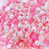 Yantuo Crystal Flatback Pearls and Rhinestones Mix - 3oz Bag, 3-10mm Pearls & 2-6mm Rhinestones for DIY Tumblers, Crafts, Nails
