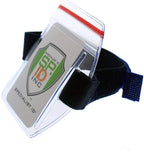 Bulk 25 Pack Heavy Duty Water Resistant Armband ID Badge Holder with Resealable Red Zip & Rugged Adjustable Arm Band (Perfect