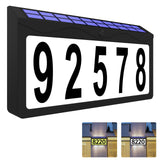 IVWVI Solar Address Sign, Lighted Address Plaque Outdoor Waterproof, Illuminated Double Color Address Numbers, House Numbers for