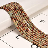 190 Pcs 2x4mm Aqua Terra Jasper Stone Bead Heishi Disc Gemstone DIY Beads for Bracelets Jewelry Making Crafts