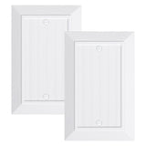 2-Pack Classic Beadboard Single Blank Wall Plate, Unbreakable Polycarbonate Wall Plate Cover, Pure White 1 Gang Wall Plate for U