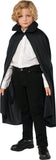 Rubies Costume Child's 36 Cape with Collar, Black, One Size