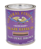 General Finishes Water Based Glaze Effects, 1 Pint, Van Dyke Brown