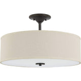Progress Lighting Inspire Collection Antique Bronze Three-Light 18 Semi-Flush Mount, 11.50x18.00x18.00