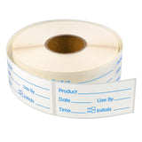 L LIKED 500 Stickers Use by 1 x 2 Inch Blue Dissolvable Food Storage Labels for Containers