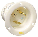 Flanged Inlet, 125V, 30A, L530P, 2P, 3W, 1Ph