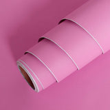 LACHEERY 15.8x276 Solid Pure Pink Peel and Stick Wallpaper for Girls Bedroom Pink Contact Paper Textured Temporary Decorative Wa