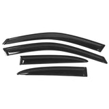 Window Visor Compatible with 2001-2005 Honda Civic EM2 Sedan, Slim Style Acrylic Smoke Tinted & Semi-Transparent 4PCS Sun Rain S