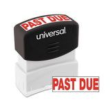 Universal UNV10063 PAST DUE PreInked OneColor Message Stamp Red
