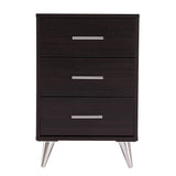 Sei Furniture Owen Modern Storage Nightstand, Black