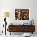 Aerial View Of Manhattan With Flatiron Building, Nyc-Paper Art-50,,X38,,