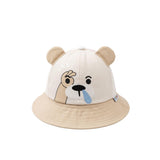 Eazylayers Bucket Hat For Children, Sun Beach Cap, Cartoon Cub Design, Dot Pattern, For 23 Years (In, Age, 2 Years, 3 Years, Cr