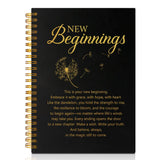 PUVOXHO New Beginnings Hardcover Spiral Notebook, Funny 160 Pages Journal Lined Notebook, Divorced Gifts for Women, Going Away G