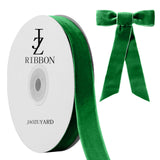 JaoZuyard Dark Green Velvet Ribbon 5/8 X 10 Yards Green Velvet Ribbon for Gift Wrapping Christmas Decoration Crafts Wreaths Supp