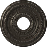 Ekena Millwork CMP13COCCH Cole Thermoformed PVC Ceiling Medallion (Fits Canopies up to 4 1/4), 13OD x 3 1/2ID x 3/4P, Metallic C