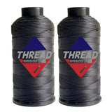 Sissewpro Bonded Nylon Thread 138 Upholstery Thread Heavy Duty for Sewing Machine Strong Black Threads for Leather Crafts Furnit