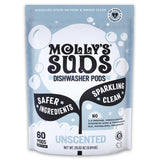 Molly's Suds Dishwasher Pods | Clean Dishwasher Detergent, Cuts Grease & Rinses Clean (Residue-Free) for Sparkling Dishes | 60 A