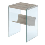 Convenience Concepts Soho End Table, Sandstone / Glass