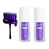 2Pcs Purple Toothpaste for Teeth Whitening, Tooth Stain Removal Smoke Teeth Coffee Colour Corrector.