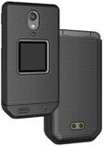 Nakedcellphone Case For Cat S22 Flip Phone Slim Hard Shell Protector Cover - Black -Like New