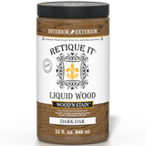 Retique It Wood'n Stain - Liquid Wood Gel Stain Interior/Exterior (32 oz (Quart), 35 Dark Oak)