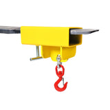 KUAFU Universal Forklift Lifting Hook 2200 LBS Capacity 360 Rotating Hook Forklift Lifting Hoist Fork Lifting Hook Device Yellow