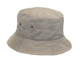 Short Brim Visor Cotton Bucket Sun Hat Khaki Large/XLarge