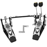 Double Bass Drum Pedal Kick Drum Pedal Double Chain Drive Adjustable Beater Head Pedals Drum Step On Hammer,Foot Percussion Hard