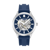 Kenneth Cole Automatic Blue Round Dial Men'S Watch | Silicon Strap Material | Watches For Men Analog - Kcwgz0103703Mnw