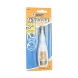 BIC WITEOUT 2 IN 1 CORRECTION FLUID, 15 ML, BOTTLE, 12 EA
