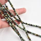 4mm Round African Turquoise Beads for Jewelry Making Natural Gemstone Semi Precious Strand 15 Inch(85-90pcs/Strand)