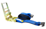 Mytee Products Ratchet Tie-Down Straps with Flat Hooks, 4 x 30' Ratchet Straps Blue | 16,200 Lbs Breaking Strength | TieDown Rat