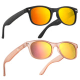 2 Pack Reader Sunglasses for Men Women Classic Rectangle Reading Glasses Outdoor Full Lenses Magnifying Eyewear UV Protection Pi