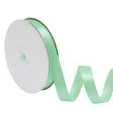 ORIKUKEET Mint Green Polyester Ribbon Single-Sided Shiny 5/8 Width, 50 Yards,Perfect for DIY Crafts, Wedding Decoration, Gift Wr