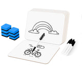 Dry Erase LapBoards, PANDRI 6 Pack Double Sided 12.5 x 9 Inch Whiteboards with 6 Erasers and 6 Markers, Dry Erase Boards for Off