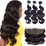 Amella Hair 8A Brazilian Body Wave Frontal Free Part(18 20 22+16 Frontal) 100% Unprocessed Brazilian Body Wave Frontal with Baby