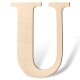 Wooden Letters 17 inch for Wall Decor, Large Wood Letters, Big Wooden Letter U, Unfinished Giant Wood Alphabet Letter for Crafts