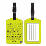 Nutcase Designer Luggage Travel Baggage Tags Single Tag With Name Card Inside Gentleman Travels