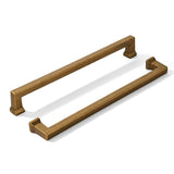 khtumeware 10 Pack 10inch(256mm) Hole Center Vintage Antique Brass Cabinet Pulls Heavy-Duty Solid Cabinet Hardware Pulls for Kit