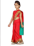 Aarika Silk Girls Red Colour Saree (Sr-20690-Red-16)