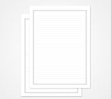 WAYTOBUY A4 60 Assignment Or Project 2 Line Black Border with Thin Line 70 GSM One Side Ruled Normal Size (A4) Paper (WBY01, 60