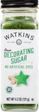 Watkins Green Decorating Sugar, Non-GMO, Kosher, 4.2 Ounce, 1-Pack