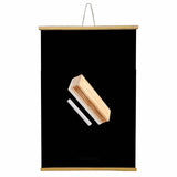 Yajnas 2X3 Feets (24X36 Inchs) Wall Hanging Non-Magnetic Black Roll Up Board With 1 Premium Wooden Duster & 10 Pieces Chalk Comb