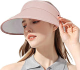 Zonkar Beauenty WomenS Visors, WomenS Sun Hats Adjustable Wide Brim Riding Outdoor Sun Hats, Foldable For Easy Storage Sun Hat