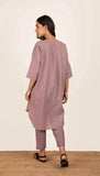 Anni Designer Women'S Rayon Blend Straight Solid Kurta With Pant (Nanital Purple_S_Purple_Small),Purple,S,Rayon Blend,Regular,